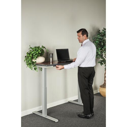 AdaptivErgo Sit-Stand Two-Stage Electric Height-Adjustable Table Base, 48.06" x 24.35" x 27.5" to 47.2", Gray. Picture 7