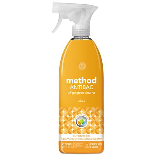 Antibacterial Spray, Citron Scent, 28 oz Plastic Bottle, 8/Carton. The main picture.