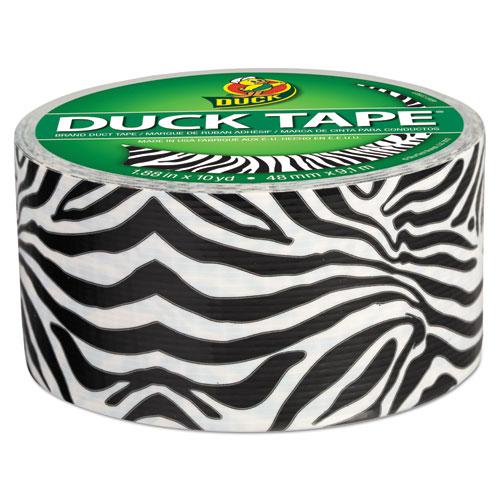 Colored Duct Tape, 3" Core, 1.88" x 10 yds, Black/White Zebra. Picture 2