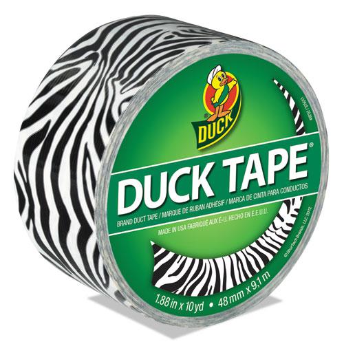 Colored Duct Tape, 3" Core, 1.88" x 10 yds, Black/White Zebra. Picture 1