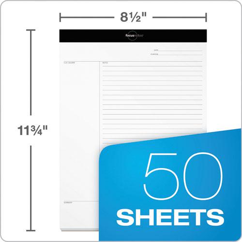 FocusNotes Legal Pad, Meeting-Minutes/Notes Format, 50 White 8.5 x 11.75 Sheets. Picture 7