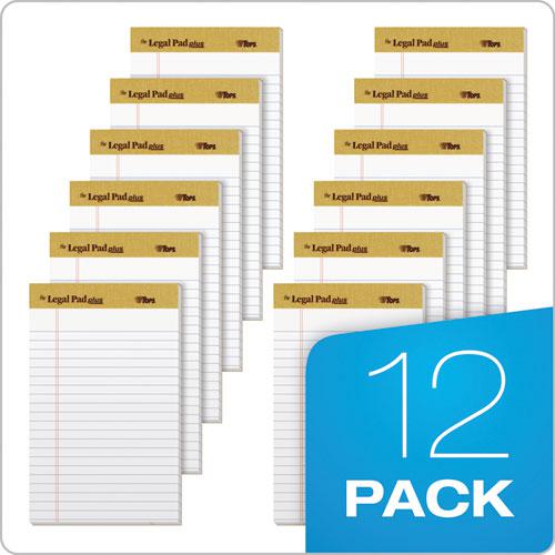 "The Legal Pad" Plus Ruled Perforated Pads with 40 pt. Back, Narrow Rule, 50 White 5 x 8 Sheets, Dozen. Picture 7