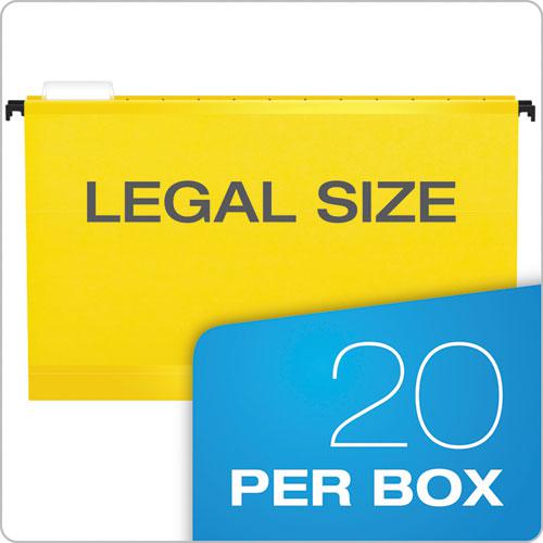 SureHook Hanging Folders, Legal Size, 1/5-Cut Tabs, Yellow, 20/Box. Picture 7