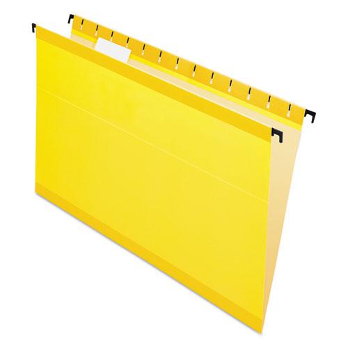 SureHook Hanging Folders, Legal Size, 1/5-Cut Tabs, Yellow, 20/Box. Picture 1