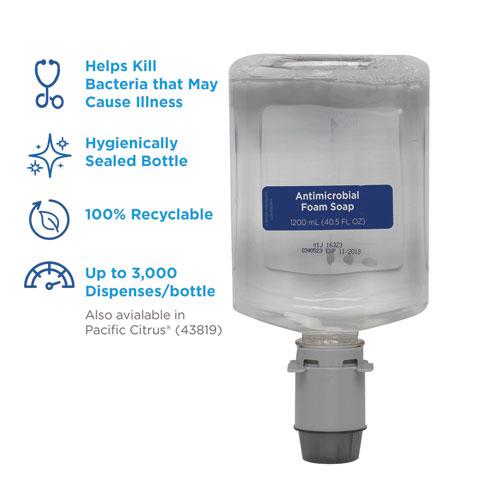 Pacific Blue Ultra Foam Soap Manual Dispenser Refill, Antimicrobial, Unscented, 1,200 mL, 4/Carton. Picture 2