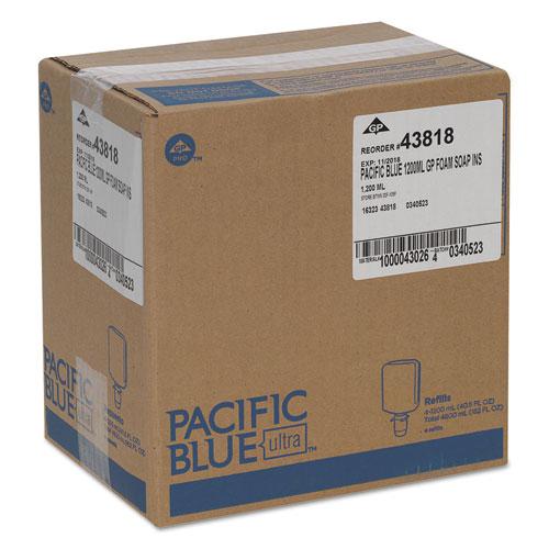Pacific Blue Ultra Foam Soap Manual Dispenser Refill, Antimicrobial, Unscented, 1,200 mL, 4/Carton. Picture 5