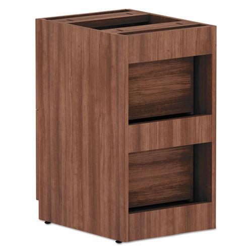 Alera Valencia Series Full Pedestal File, Left/Right, 2 Legal/Letter-Size File Drawers, Modern Walnut, 15.63" x 20.5" x 28.5". Picture 3