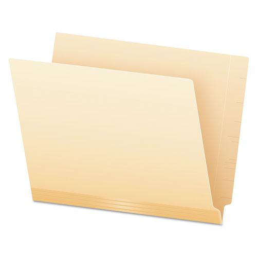 Manila Laminated Spine Shelf File Folders, Straight Tabs, Letter Size, Manila, 50/Box. Picture 1