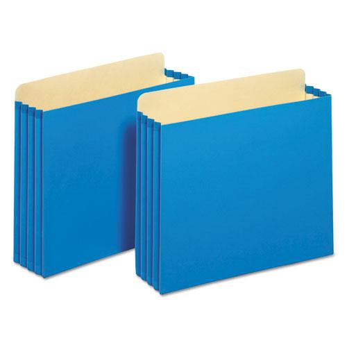File Cabinet Pockets, 3.5" Expansion, Letter Size, Blue, 10/Box. The main picture.