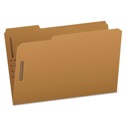 Kraft Fastener Folders, 1/3-Cut Tabs, 2 Fasteners, Legal Size, Kraft Exterior, 50/Box. Picture 1