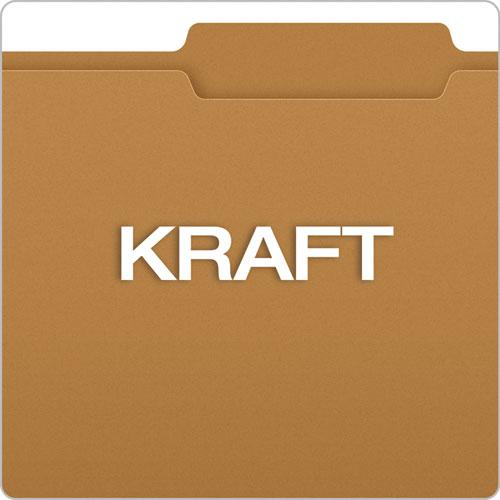 Kraft Fastener Folders, 2/5-Cut Tabs, 2 Fasteners, Letter Size, Kraft Exterior, 50/Box. Picture 6