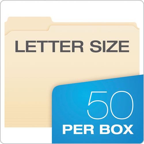Manila Fastener Folders, 1/3-Cut Tabs, 1 Fastener, Letter Size, Manila Exterior, 50/Box. Picture 7