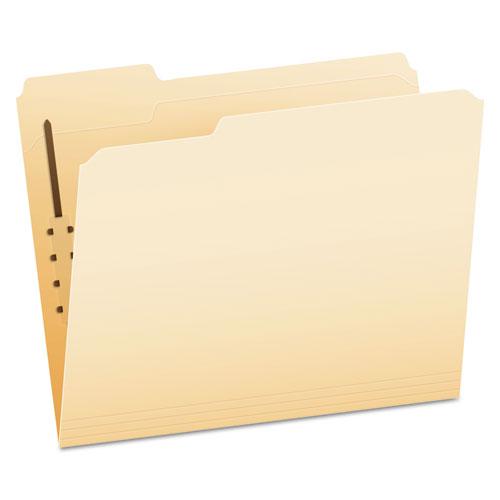 Manila Fastener Folders, 1/3-Cut Tabs, 1 Fastener, Letter Size, Manila Exterior, 50/Box. The main picture.