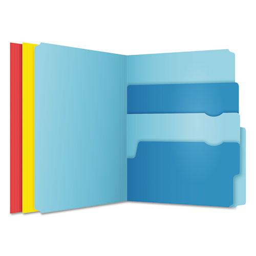 Divide It Up File Folder, 1/2-Cut Tabs: Assorted, Letter Size, 0.75" Expansion, Assorted Colors, 24/Pack. Picture 1