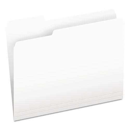 Colored File Folders, 1/3-Cut Tabs: Assorted, Letter Size, White, 100/Box. Picture 1