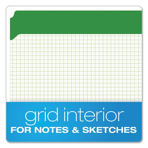 Double-Ply Reinforced Top Tab Colored File Folders, Straight Tabs, Letter Size, 0.75" Expansion, Bright Green, 100/Box. Picture 2