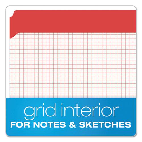 Double-Ply Reinforced Top Tab Colored File Folders, Straight Tabs, Letter Size, 0.75" Expansion, Red, 100/Box. Picture 2