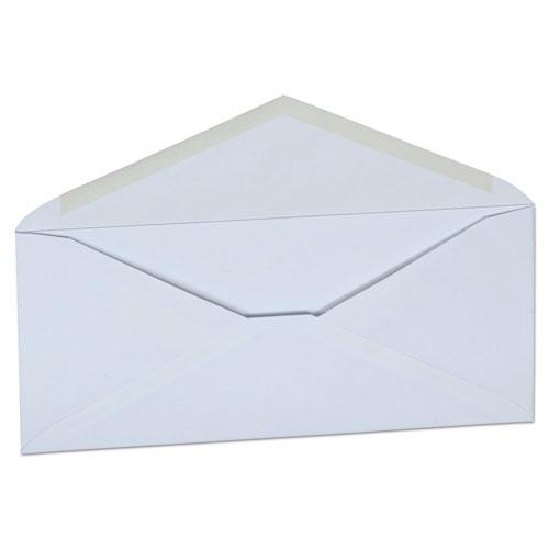 White Envelope, #10, Commercial Flap, Gummed Closure, 4.13 x 9.5, White, 500/Box. Picture 1