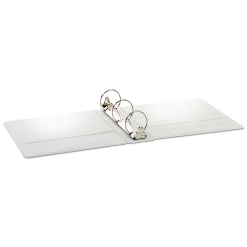 Treated Binder ClearVue Locking Round Ring Binder, 3 Rings, 3" Capacity, 11 x 8.5, White. Picture 3