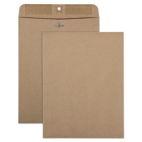 Recycled Brown Kraft Clasp Envelope, #90, Square Flap, Clasp/Gummed Closure, 9 x 12, Brown Kraft, 100/Box. Picture 1