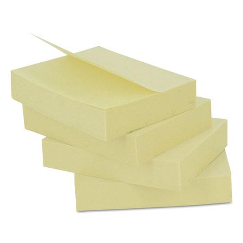 Self-Stick Note Pad Value Pack, 3" x 3", Yellow, 100 Sheets/Pad, 18 Pads/Pack. Picture 4