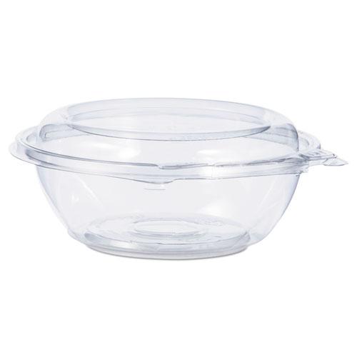 Tamper-Resistant, Tamper-Evident Bowls with Dome Lid, 8 oz, 5.5" Diameter x 2.1"h, Clear, 240/Carton. Picture 1