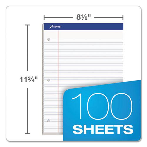 Double Sheet Pads, Narrow Rule, 100 White 8.5 x 11.75 Sheets. Picture 3
