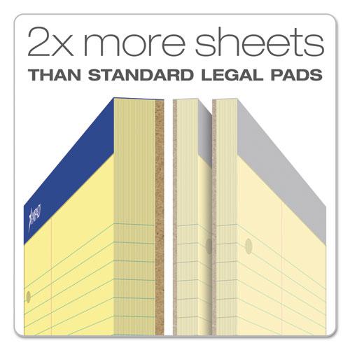 Double Sheet Pads, Narrow Rule, 100 Canary-Yellow 8.5 x 11.75 Sheets. Picture 2
