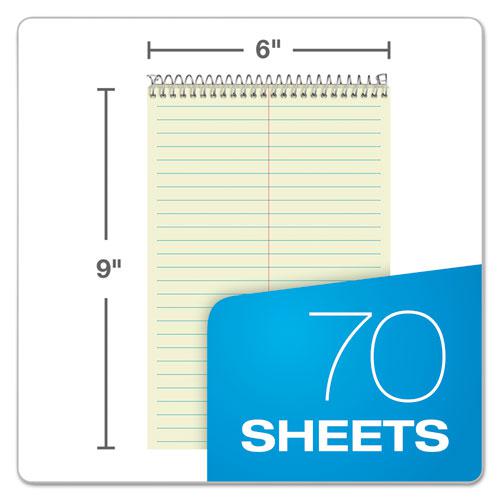 Steno Pads, Gregg Rule, Tan Cover, 70 Green-Tint 6 x 9 Sheets, 6/Pack. Picture 2