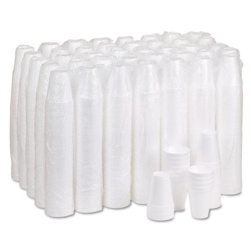 Foam Drink Cups, 10 oz, White, 25/Bag, 40 Bags/Carton. Picture 2