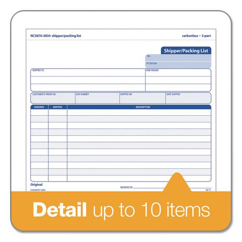 Triplicate Snap-Off Shipper/Packing List, Three-Part Carbonless, 8.5 x 7, 50 Forms Total. Picture 5