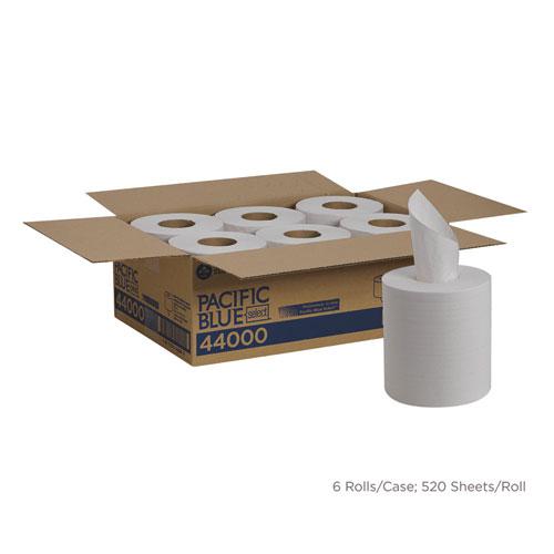 Pacific Blue Select 2-Ply Center-Pull Perf Wipers, 2-Ply, 8.25 x 12, White, 520/Roll, 6 Rolls/Carton. Picture 4