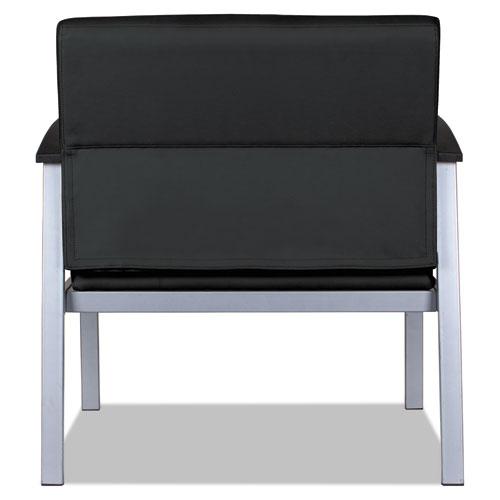 Alera metaLounge Series Bariatric Guest Chair, 30.51" x 26.96" x 33.46", Black Seat, Black Back, Silver Base. Picture 4