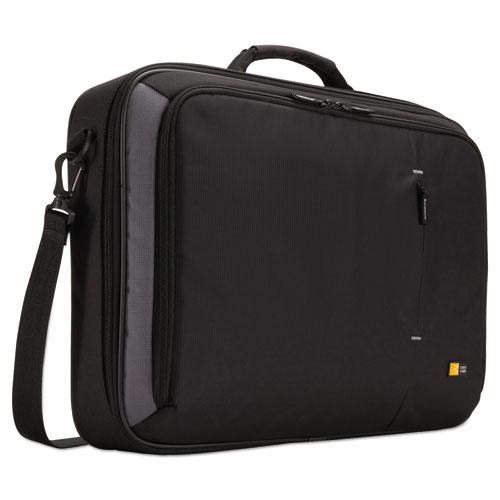 Track Clamshell Case, Fits Devices Up to 18", Dobby Nylon, 19.3 x 3.9 x 14.2, Black. Picture 1