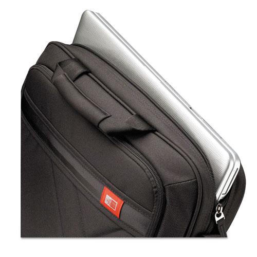 Diamond Laptop Briefcase,  Fits Devices Up to 17", Nylon, 17.3 x 3.2 x 12.5, Black. Picture 2