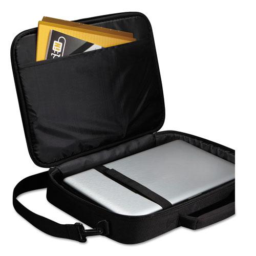 Primary Laptop Clamshell Case, Fits Devices Up to 17", Polyester, 18.5 x 3.5 x 15.7, Black. Picture 2