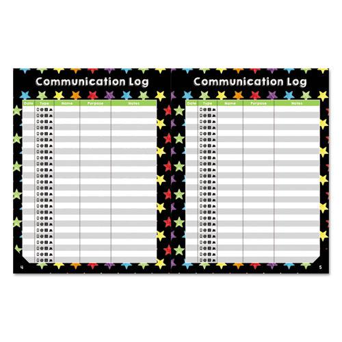 Teacher Planner, Weekly/Monthly, Two-Page Spread (Seven Classes), 10.88 x 8.38, Balloon Theme, Black Cover. Picture 4