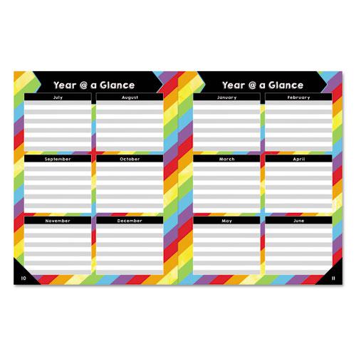 Teacher Planner, Weekly/Monthly, Two-Page Spread (Seven Classes), 10.88 x 8.38, Balloon Theme, Black Cover. Picture 7
