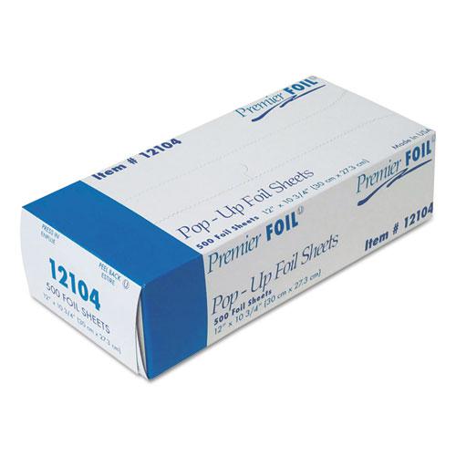 Premier Pop-Up Aluminum Foil Sheets, 12 x 10.75, 500/Box, 6 Boxes/Carton. Picture 1