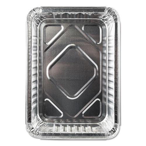 Aluminum Closeable Containers, 1.5 lb Oblong, 8.69 x 6.13 x 1.56, Silver, 500/Carton. Picture 1