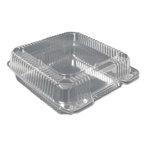 Plastic Clear Hinged Containers, 9 x 8.63 x 3, Clear, 200/Carton. Picture 1