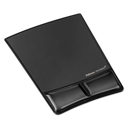 Gel Wrist Support with Attached Mouse Pad, 8.25 x 9.87, Black. Picture 1