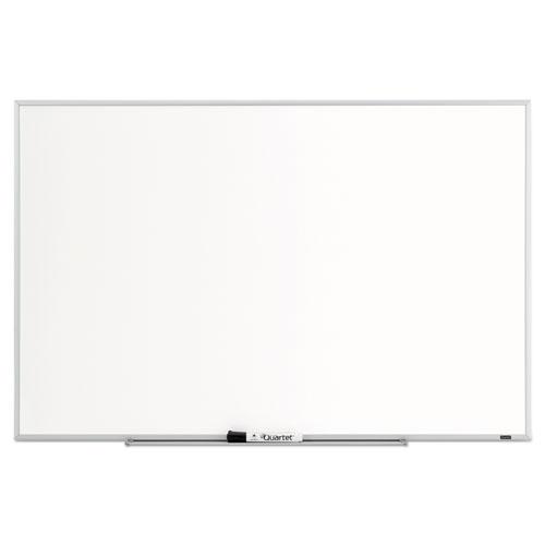 Dry Erase Board, 36 x 24, Melamine White Surface, Silver Aluminum Frame. Picture 1