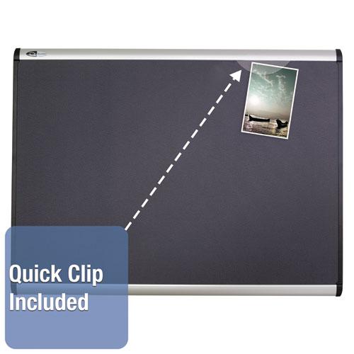 Prestige Plus Magnetic Fabric Bulletin Boards, 72 x 48, Gray Surface, Silver Aluminum Frame. Picture 5