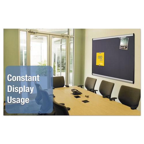 Prestige Plus Magnetic Fabric Bulletin Boards, 72 x 48, Gray Surface, Silver Aluminum Frame. Picture 6
