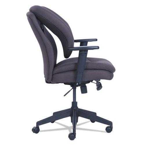 Cosset Ergonomic Task Chair, Supports Up to 275 lb, 19.5" to 22.5" Seat Height, Gray Seat/Back, Black Base. Picture 3