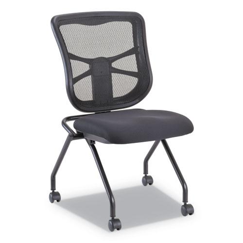 Elusion Mesh Nesting Chairs, Black Seat, 2 per Carton. Picture 1