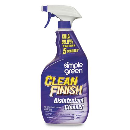 Clean Finish Disinfectant Cleaner, Herbal, 32 oz Spray Bottle, 12/Carton. Picture 1