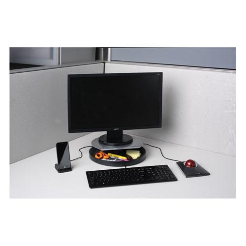 Spin2 Monitor Stand with SmartFit, 14" x 14" x 2.25" to 3.25", Gray. Picture 3