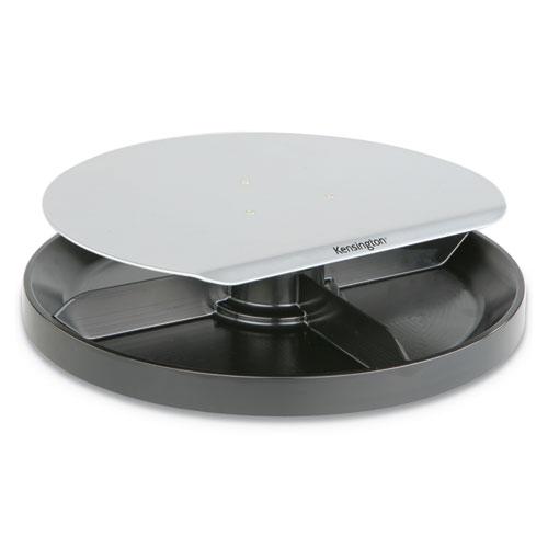 Spin2 Monitor Stand with SmartFit, 14" x 14" x 2.25" to 3.25", Gray. The main picture.